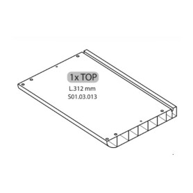 R 1XTOP L.312 mm X ARMADIO SPOGLIATOIO RESINA A 1 POSTO IN KIT C\SERRAT