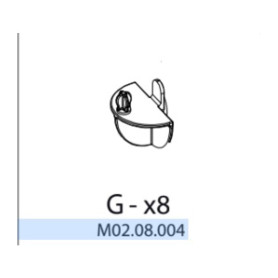 R G-x8 M02.08.004 X ARMADIO SPOGLIATOIO RESINA A 2 POSTI IN KIT C\SERRAT