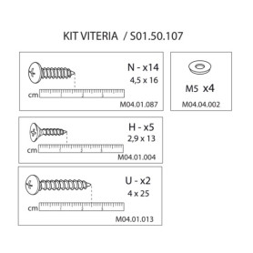 R KIT VITERIA S01.50.107 X ARMADIO SPOGLIATOIO RESINA A 1 POSTO IN KIT C\SERRAT