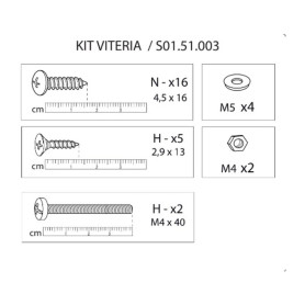 R KIT VITERIA S01.51.003 X ARMADIO SPORCO PULITO RESINA 1 ANTA 175X59X39 KIT