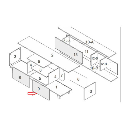 R PART 9 ANTA  X  PARETE ATTREZZATA ZAIKEN