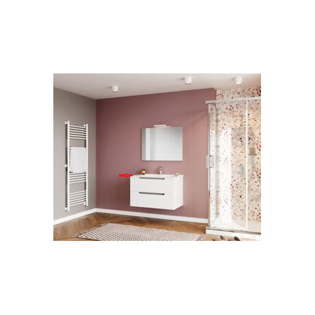 R LAVABO X MOBILE BAGNO IBIZA 80 SOSPESO 2 CASSETTI BIANCO