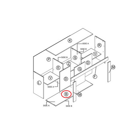 R BASE (B) X KIT MADIA 3 ANTE 150X41X82 BIANCO VEN.K083