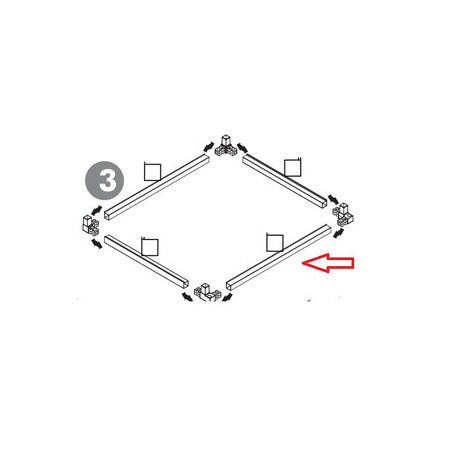 R PROFILO GRANDE BASE SUP CON GUIDA  X  KIT COPRILAVATRICE RESINA