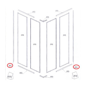R PROFILO A MURO (B2)X BOX DOCCIA CRILEX GOCCIA 1