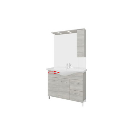 R LAVABO X ARREDO BAGNO MOD.RUBINO ROVERE GRIGIO 105 CM