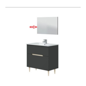 R SPECCHIO X KIT MOBILE BAGNO DENVER 80 ANTRACITE ROVERE