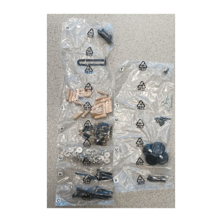 R KIT MONTAGGIO X INDUSTRIAL LIBRERIA METAL\QUERCIA 60X30X180 CM