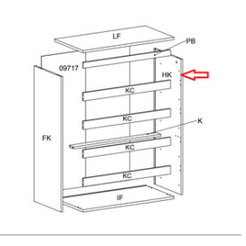 R FIANCO HK X KIT CASSETTIERA 5C NOVA 77X40X107 BIANCA