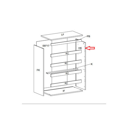 R FIANCO HK X KIT CASSETTIERA 5C NOVA 77X40X107 BIANCA