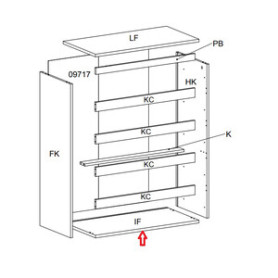 R BASE IF X KIT CASSETTIERA 5C NOVA 77X40X107 BIANCA