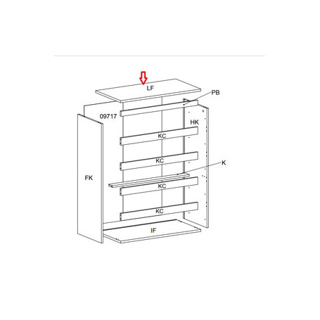R TOP LF X KIT CASSETTIERA 5C NOVA 77X40X107 BIANCA