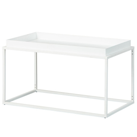 KIT TAVOLO METALLO 80X45XH45 CM BIANCO