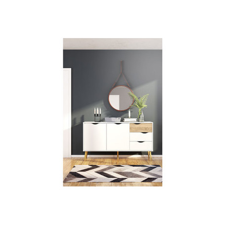 KIT CREDENZA 2 ANTE + 3 CASSETTI 147X39X91 OSLO