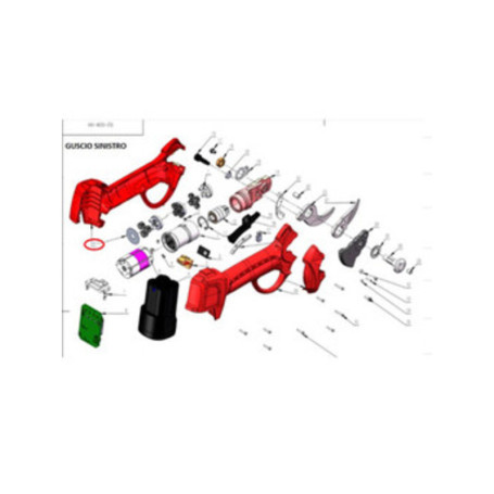 R GUSCIO SINISTRO X FORBICI POTA BATT DJ-025