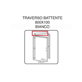 R TRAVERSO BATTENTE X PORTA MICROTEC FRASSINO\BIANCO 210X70