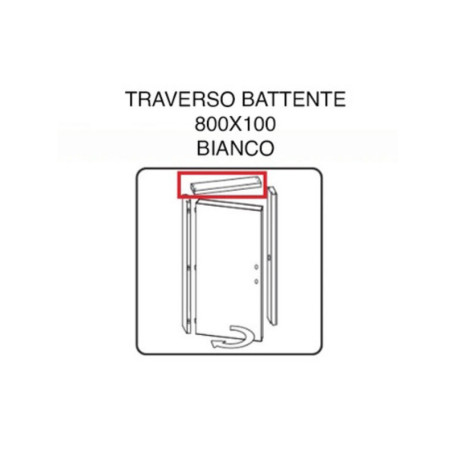 R TRAVERSO BATTENTE X PORTA MICROTEC FRASSINO\BIANCO 210X70