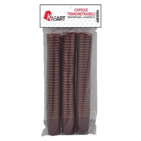 CAPSULE TERMORETRAIBILI PER BOTTIGLIE SPUMANTE bordeaux - Ø 33 x  h 55 mm