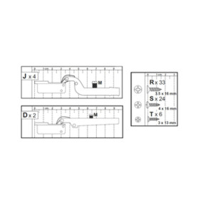 R KIT CREDENZA 3A ZAIKEN-(CERNIERE)