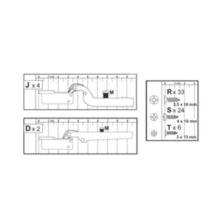 R KIT CREDENZA 3A ZAIKEN-(CERNIERE)