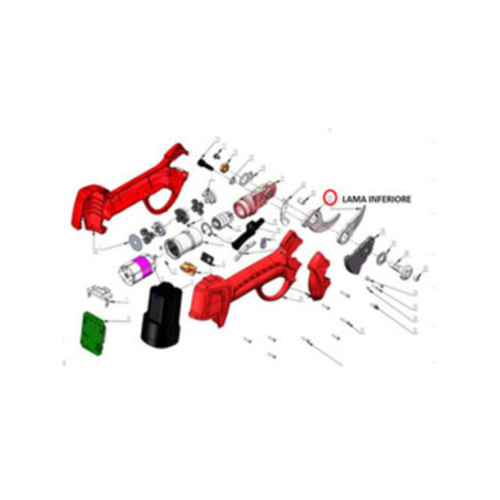R LAMA INFERIORE X FORBICI POTA BATT.DJ-025