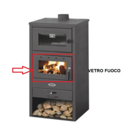 R VETRO FUOCO X STUFA LEGNA C\FORNO MOD. BLIST BR