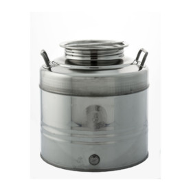 FUSTO OLIO ACCIAIO INOX AISI 304 30 L AGGRAFFATO
