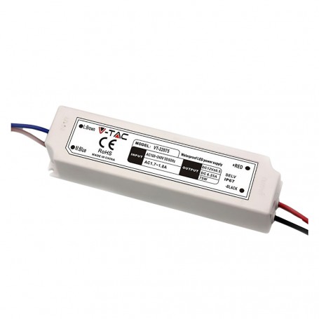 ALIMENTATORE PER STRIP LED 60W - IN 100-240V OUT 12V 5A (IP67)