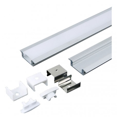 PROFILO CANALINA IN ALLUMINIO PER STRIP LED '3351' mm 23 x 15