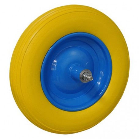 RUOTA POLIURETANICA PER CARRIOLA con cuscinetto int. mm 155
