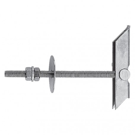 ANCORA A SOFFITTO ACCIAIO CON BARRA E DOPPIO DADO 'KD 6'  M6 x 100 mm