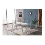SET TAVOLO C\4 SEDIE 120X70 CM EFF. MARMO CHIARO