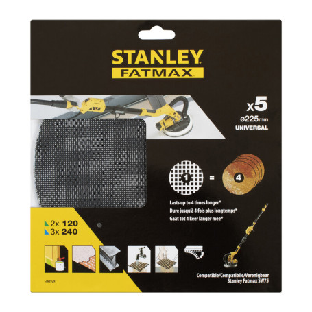 FATMAX SET 5 DISCHI 225 MM P\LEVIGATRICE SFMEE500S