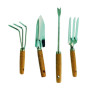 SET 4 ATTREZZINI DA GIARDINO MANICO LEGNO IMP19660