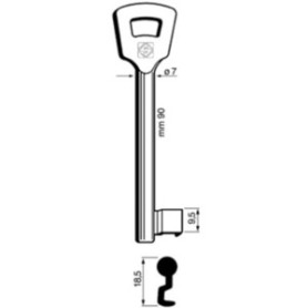 SILCA 1NFHL CHIAVE PATENT NICHELATA