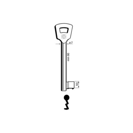 SILCA 6NFH8L (EX 8NFHL) CHIAVE PATENT NICHELATA