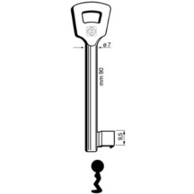SILCA 6NFH10L CHIAVE PATENT NEMEF NICHELATA