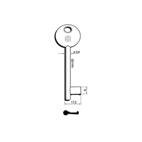 SILCA 6P3D CHIAVE PATENT PARI BRONZATA