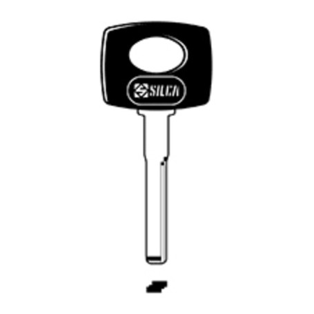 SILCA HU64P CHIAVE AUTO TESTA PLASTICA OTTONE