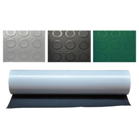 TAPPETO A BOLLE mt 1 x 30 grigio ch.- spessore mm 1