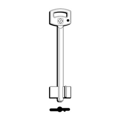 SILCA 5SAB4 CHIAVE DOPPIA MAPPA OTTONE