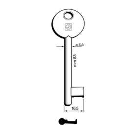 SILCA 6P1D CHIAVE PATENT PARI NICHELATA