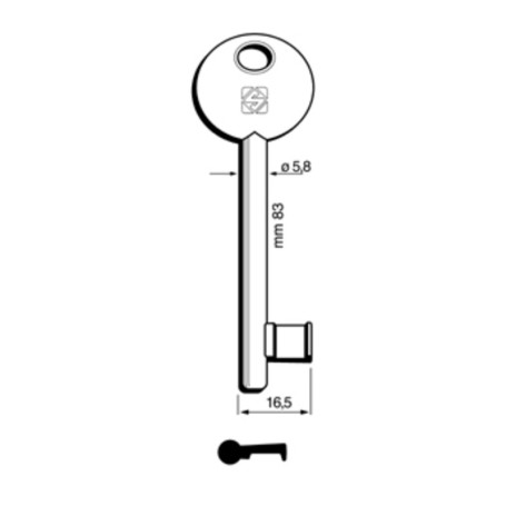 SILCA 6P1S CHIAVE PATENT DISP NICHELATA