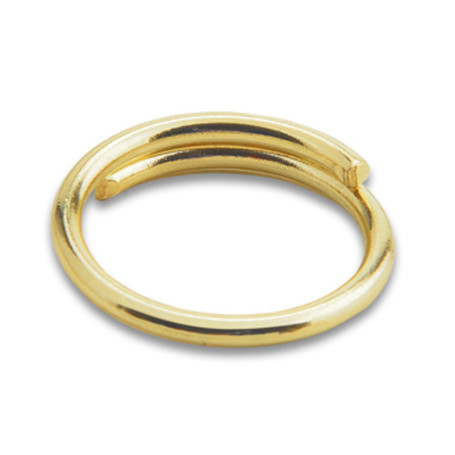 ANELLO P\CATENA A PERLINE OTTONE LUCIDO D 14 MM
