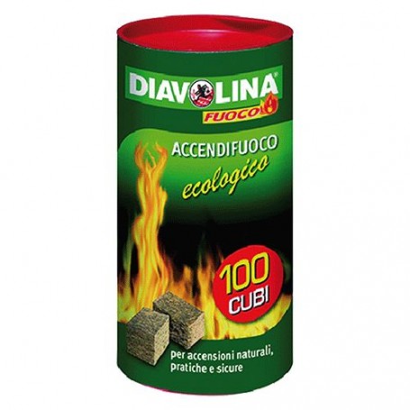 DIAVOLINA 'ACCENDIFUOCO ECOLOGICA' 100 cubi - art. 15317