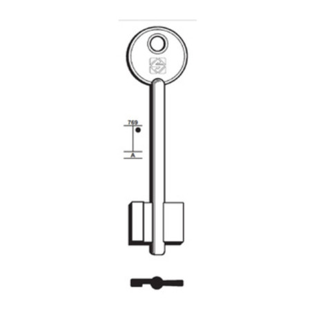 SILCA 5ID9 CHIAVE DOPPIA MAPPA OTTONE