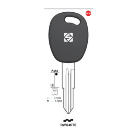 SILCA DWO4CTE CHIAVE TRANSPONDER VUOTA OTTONE