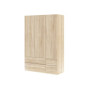 KIT ARMADIO 3 ANTE + 4 CASSETTI 135X52X200H ROVERE