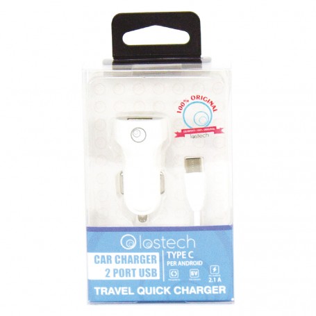 SET DI CARICA DA AUTO 2 IN 1 cavo USB attacco lighting apple