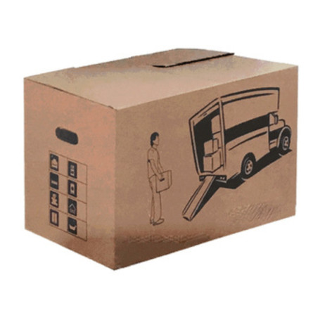 SCATOLA CARTONE AVANA L CM.43X36X26H